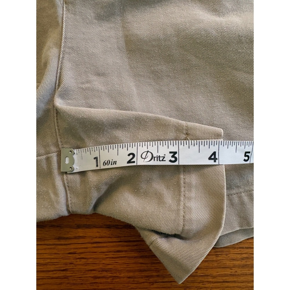 Banana Republic Pleated Chino Shorts Khaki Tan Cotton Womens 12 High Rise - Picture 6 of 7